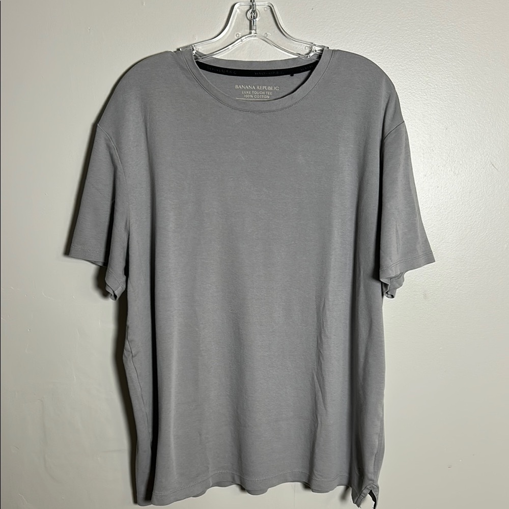 BANANA REPUBLIC Men's Gray Luxe Touch Crewneck Short Sleeve T-Shirt Sz XXL